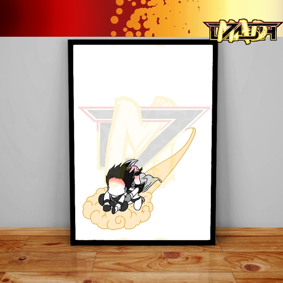 Exclusive Minimalist Goku and Chi Chi Print,  couple gift idea, Couple Goals - Picture 2 of 2
